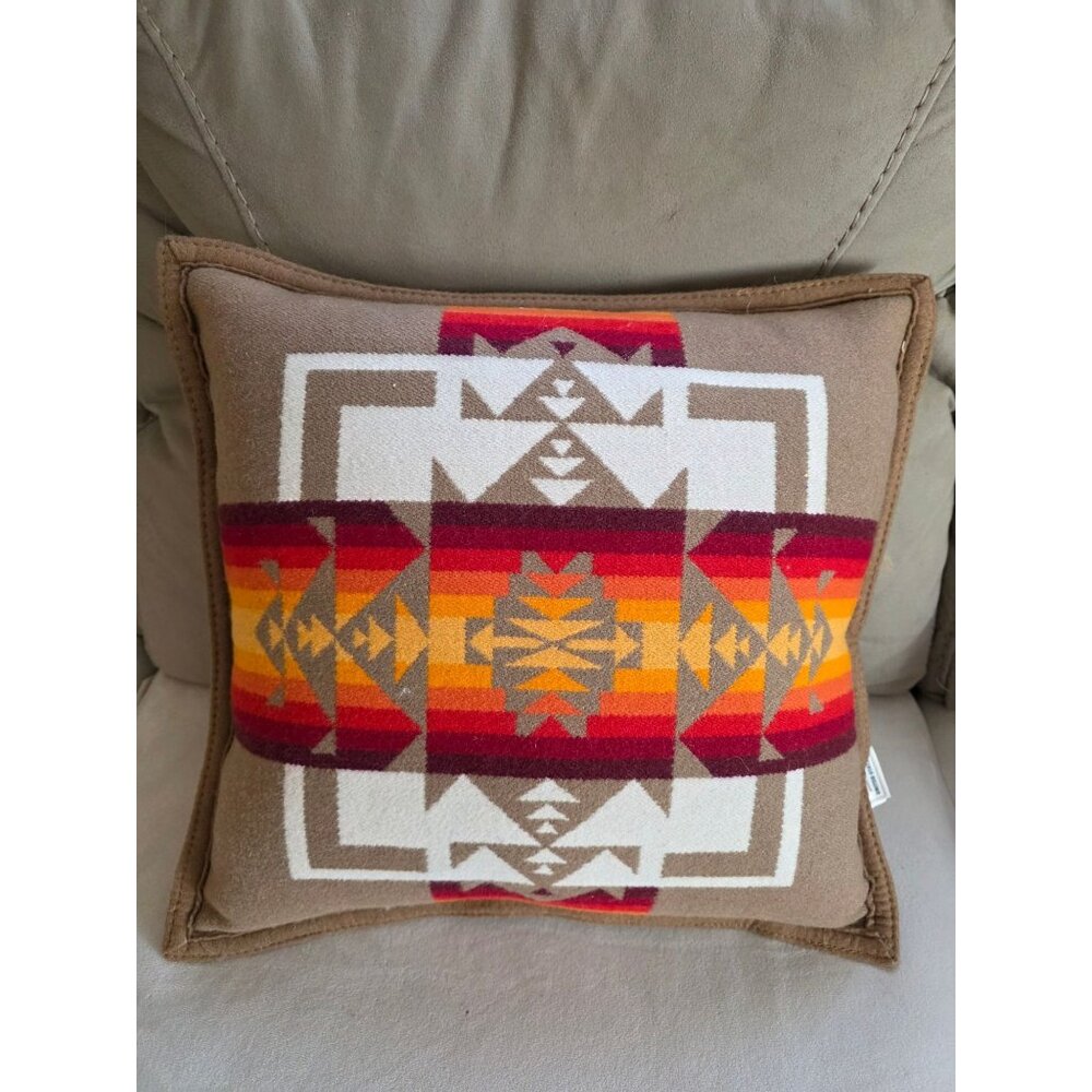 Pendleton Chief Joseph Southwestern Geometric  Wool Throw Pillow New